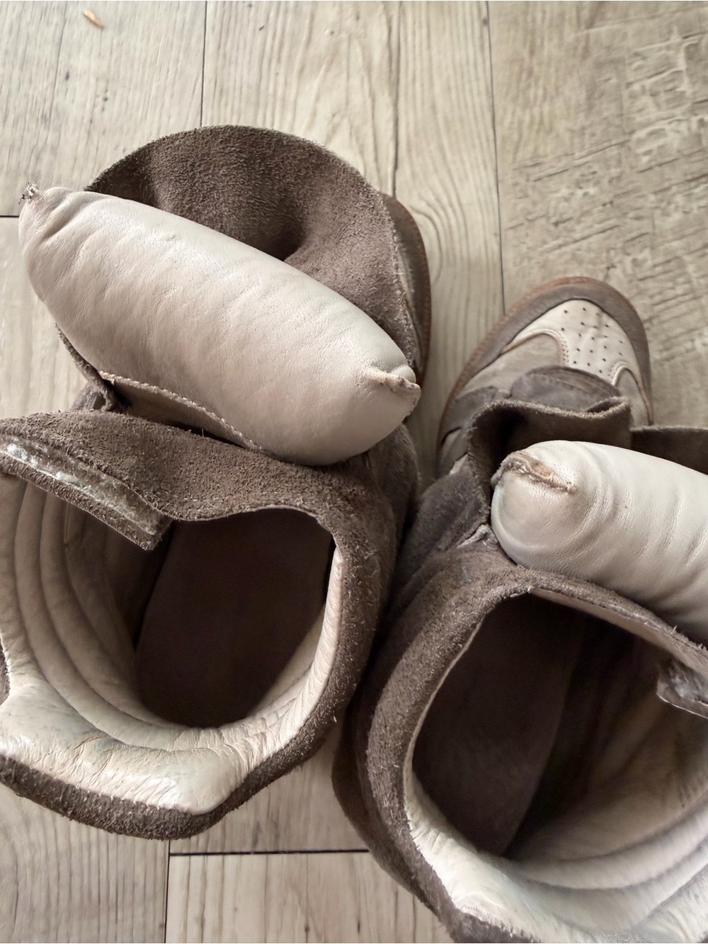 Authentic Isabel Marant wedge sneakers in grey/brown color - Picture 6 of 7